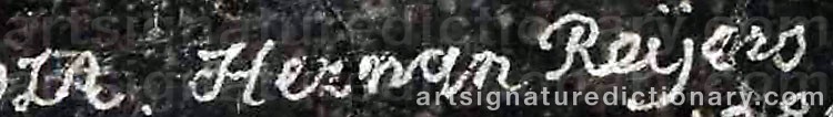 Authentic signature by Herman REIJERS on artwork