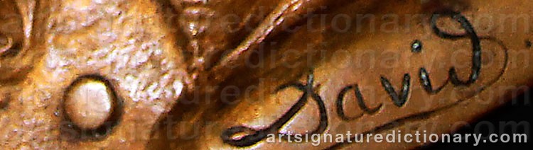 Authentic signature by Pierre Jean David D'ANGERS on  artwork