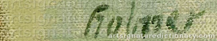 Authentic signature by Fritz HOLMER on artwork