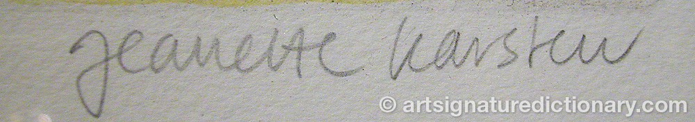 Signature by Janette KARSTEN