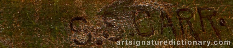 Authentic signature by Samuel Simpson CARR on artwork