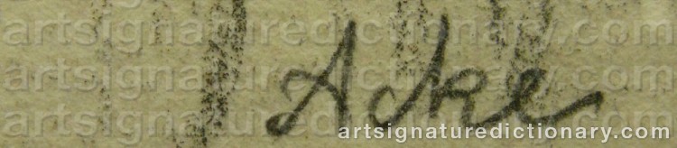 Signature by Johan Axel Gustaf ‘Jag Acke’ ACKE