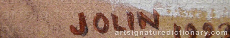 Signature by Einar JOLIN