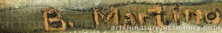 Authentic signature by Babette MARTINO on  artwork