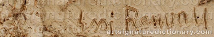 Authentic signature by Essi RENVALL on  artwork