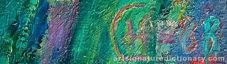 Authentic signature by Heikki ALITALO on  artwork