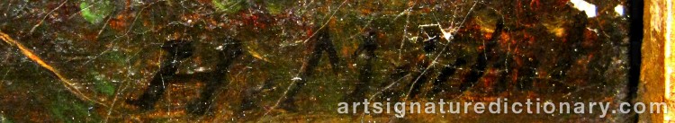 Authentic signature by Heinrich MEICHELT on  artwork