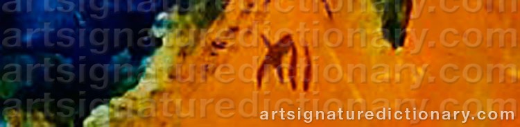 Authentic signature by Malte ‘Xii’ NYBERG-TOLF on artwork