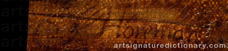 Authentic signature by Jan Jozef The Elder HOREMANS on artwork