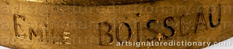 Authentic signature by Émile André BOISSEAU on  artwork