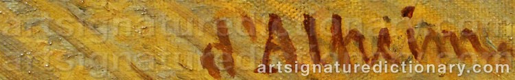 Authentic signature by Jean D'ALHEIM on artwork