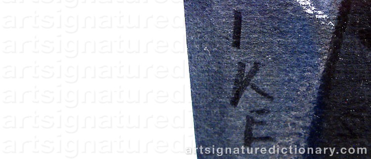 Authentic signature by Ida-Kristina ERIKSSON on artwork