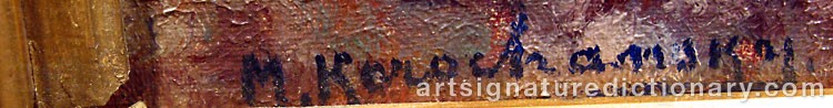 Authentic signature by Mikhail KOROCHANSKY on artwork