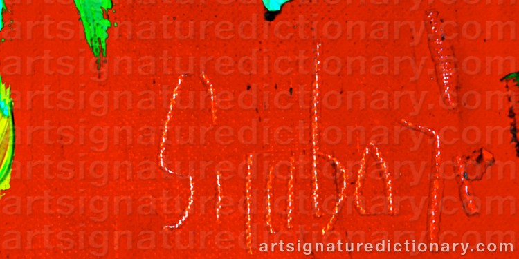 Authentic signature by Nicola SIMBARI on Painting/Watercolour artwork
