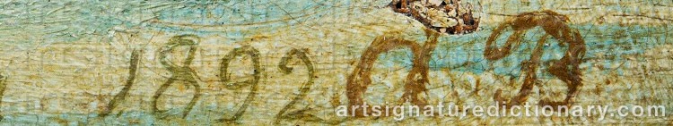 Authentic signature by August Vilhelm BOESEN on Painting/Watercolour artwork