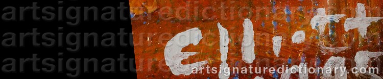 Authentic signature by Richard ELLIOT on artwork