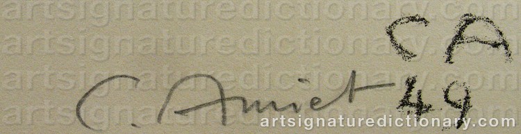 Signature by Cuno AMIET