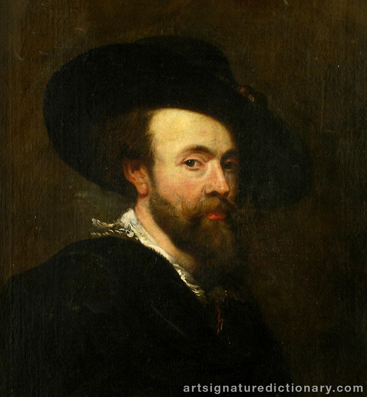 Close-up details showing Peter Paul RUBENS signature forgery characteristics