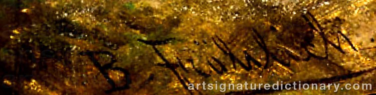 Authentic signature by Bernhard FRÖHLICH on  artwork