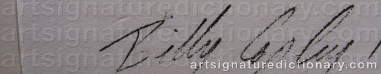 Authentic signature by Billy COPLEY on  artwork