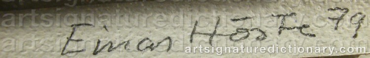 Signature by Einar HÖSTE