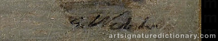 Authentic signature by George WEBSTER on Painting/Watercolour artwork