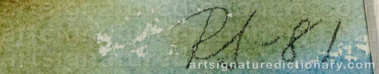 Authentic signature by Rauni SIPILÄ on  artwork