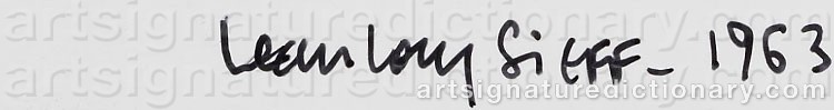 Authentic signature by Jean-Loup SIEFF on artwork