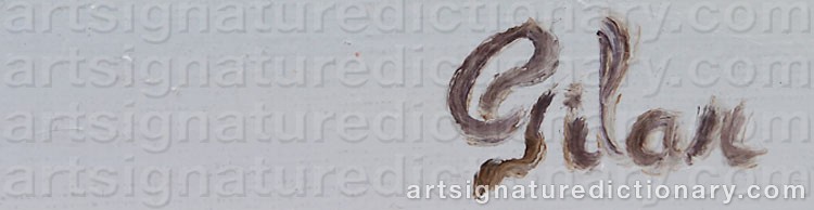 Authentic signature by Pilar GONZALEZ on  artwork