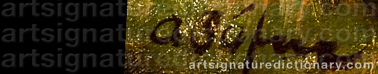 Authentic signature by Adolf SÄFVE on Painting/Watercolour artwork