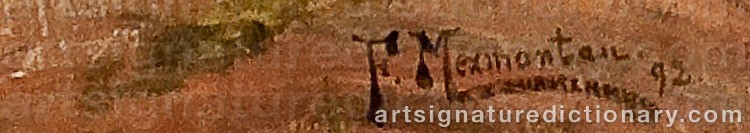 Authentic signature by Frans MAEXMONTAN on  artwork