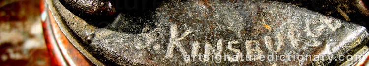 Authentic signature by Sylvain KINSBURGER on  artwork