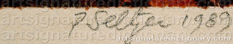 Authentic signature by Phyllis SELTZER on artwork