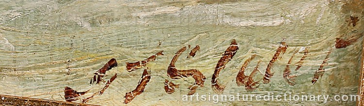 Authentic signature by John Falconar SLATER on Painting/Watercolour artwork