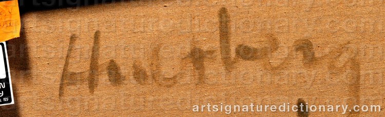 Authentic signature by John Philip HULTBERG on Painting/Watercolour artwork