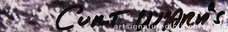 Authentic signature by Curt WARÅS on Drawing/Graphic/Print artwork