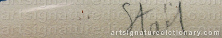 Authentic signature by Nicolas De STAËL on  artwork