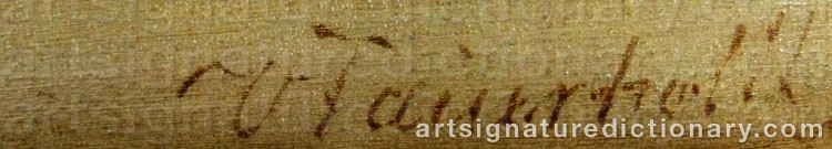 Authentic signature by Viggo FAUERHOLDT on  artwork