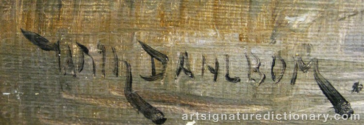 Signature by Wilhelm DAHLBOM