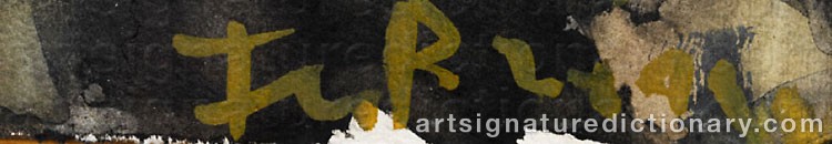 Authentic signature by Klaus FUSSMANN on artwork
