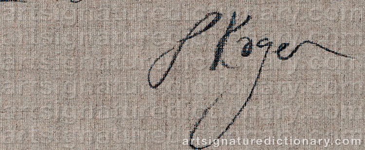Authentic signature by Liis KOGER on  artwork