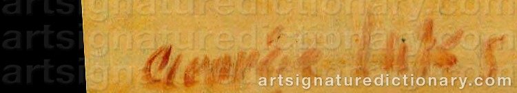 Authentic signature by George Benjamin LUKS on  artwork