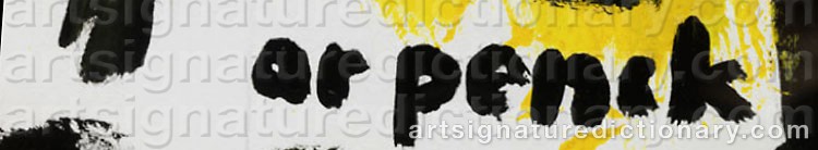 Signature by Alberech Ralf Winckler ‘A. R.’ PENCK