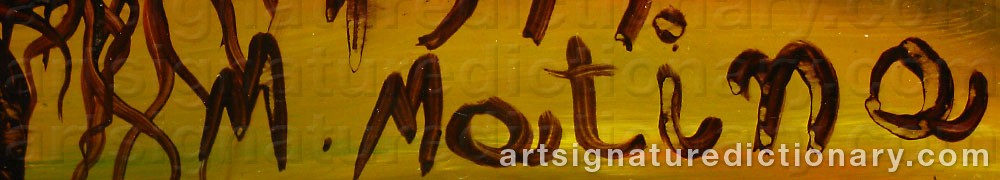 Authentic signature by Ivka MATINA-MARINKOVIC on  artwork