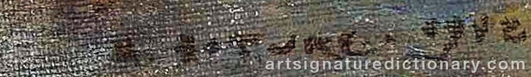 Authentic signature by Henry Scott TUKE on artwork