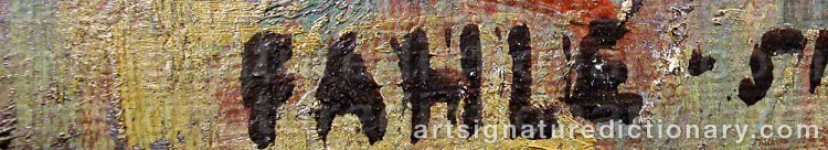 Signature by Gustaf Adolf FAHLE
