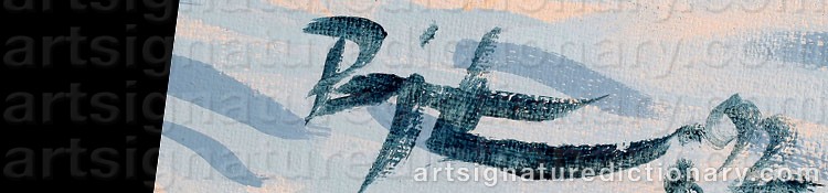 Authentic signature by Björn LINDROTH on artwork