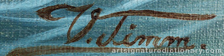 Authentic signature by Väinö TIMM on artwork