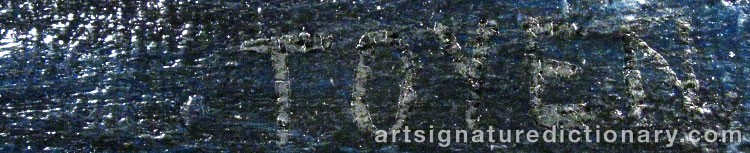 Forged signature of Marie TOYEN