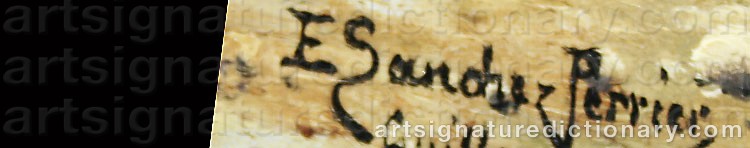 Authentic signature by Emilio SANCHEZ PERRIER on Painting/Watercolour artwork